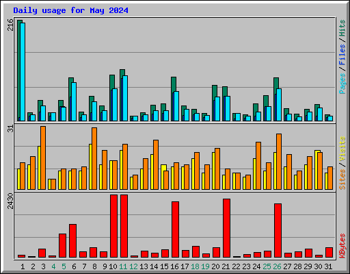 Daily usage for May 2024