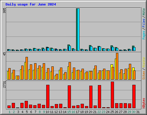Daily usage for June 2024