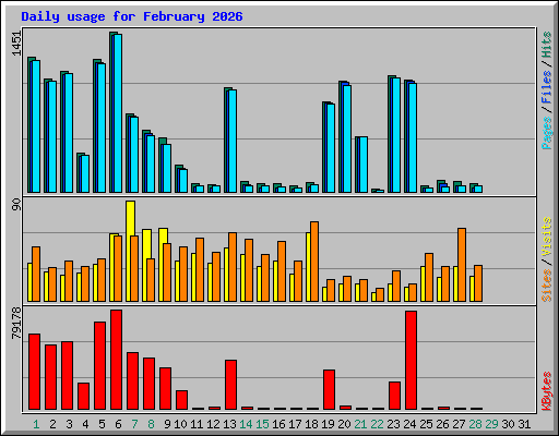 Daily usage for February 2026