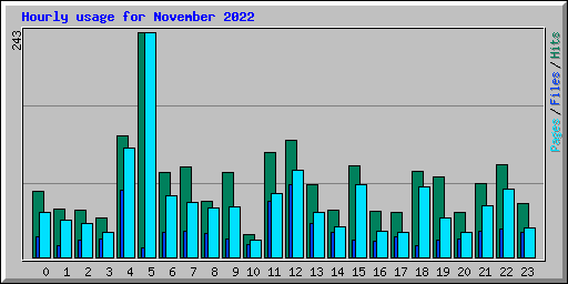 Hourly usage for November 2022