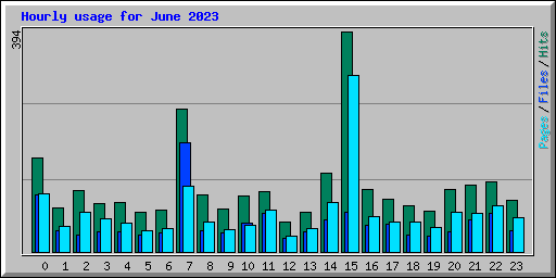 Hourly usage for June 2023