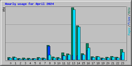 Hourly usage for April 2024