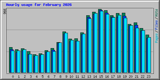 Hourly usage for February 2026