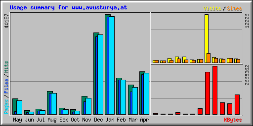 Usage summary for www.avusturya.at